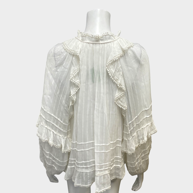Isabel Marant women's white cotton boho summer blouse