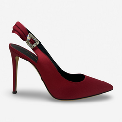 Giuseppe Zanotti Ruby Red Satin Heels
