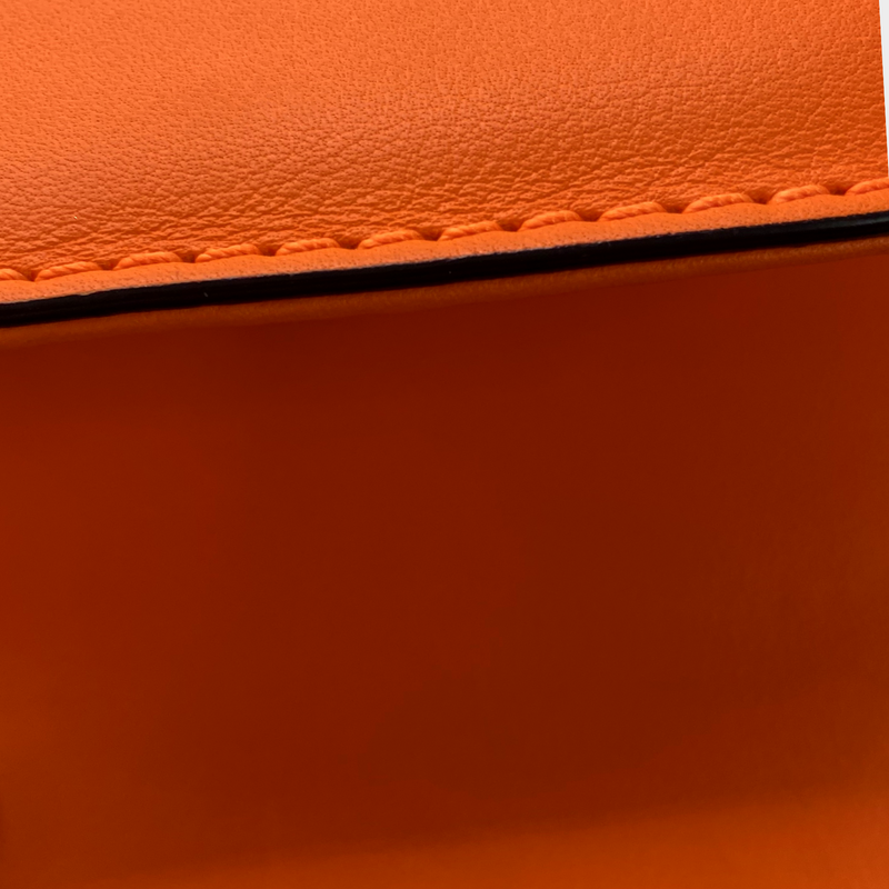 Valentino women's neon orange leather rockstud bag