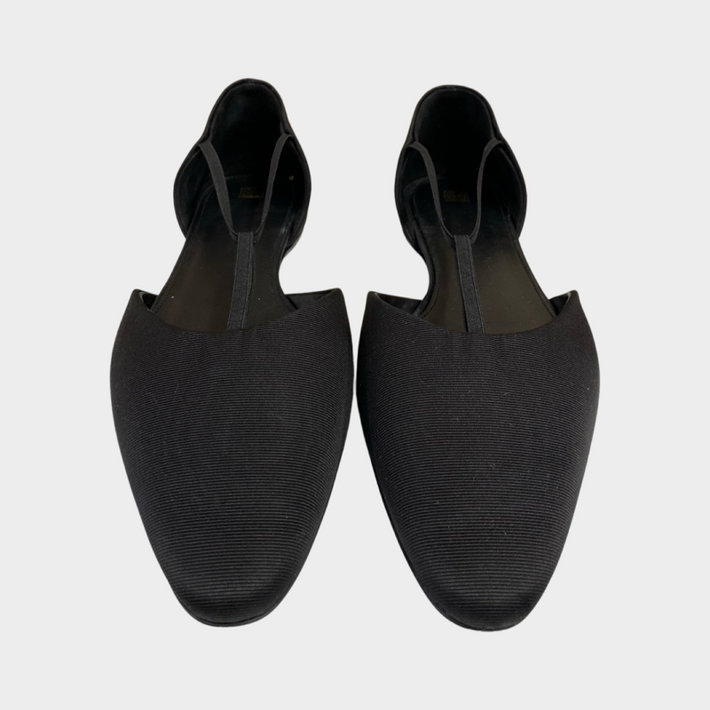 Toteme women's black satin flats