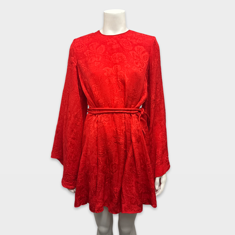 STELLA MCCARTNEY Red silk Kaftan dress