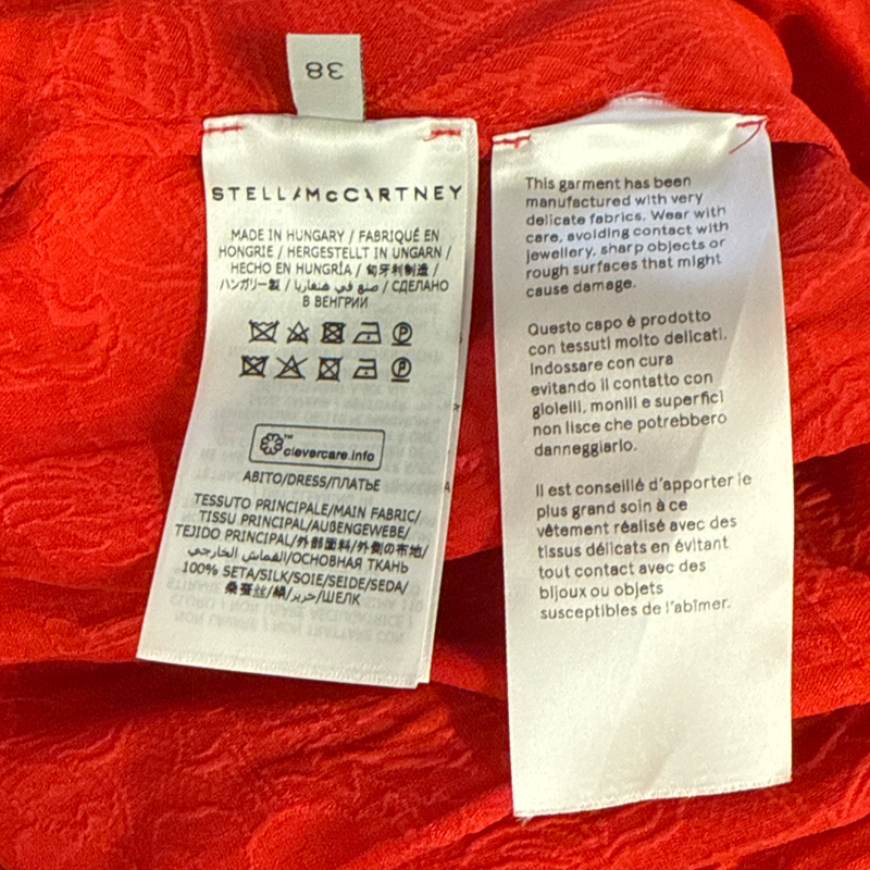 STELLA MCCARTNEY Red silk Kaftan dress