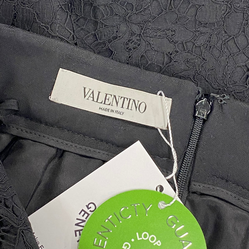 Valentino women's black lace mini skirt