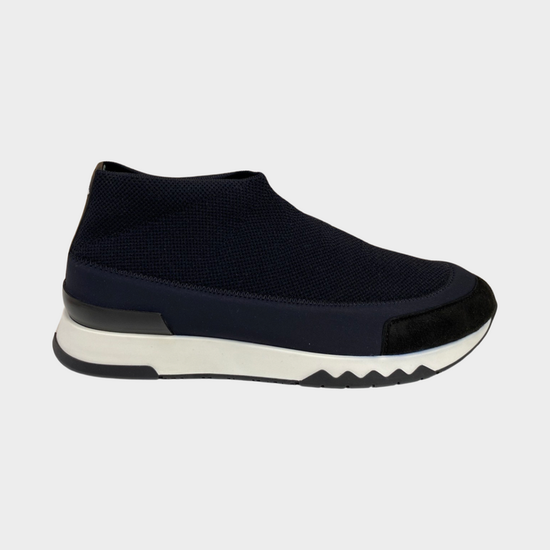 Hermes women's black stretch knit sock trainers