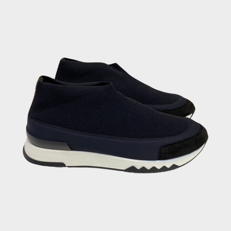 Hermes women's black stretch knit sock trainers