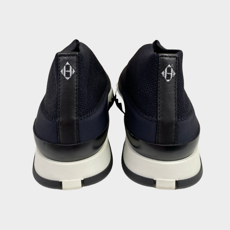 Hermes women's black stretch knit sock trainers