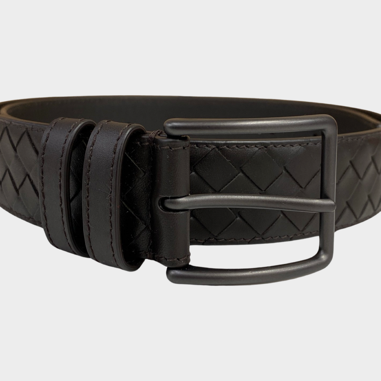 Bottega Veneta brown intrecciato leather belt – Loop Generation