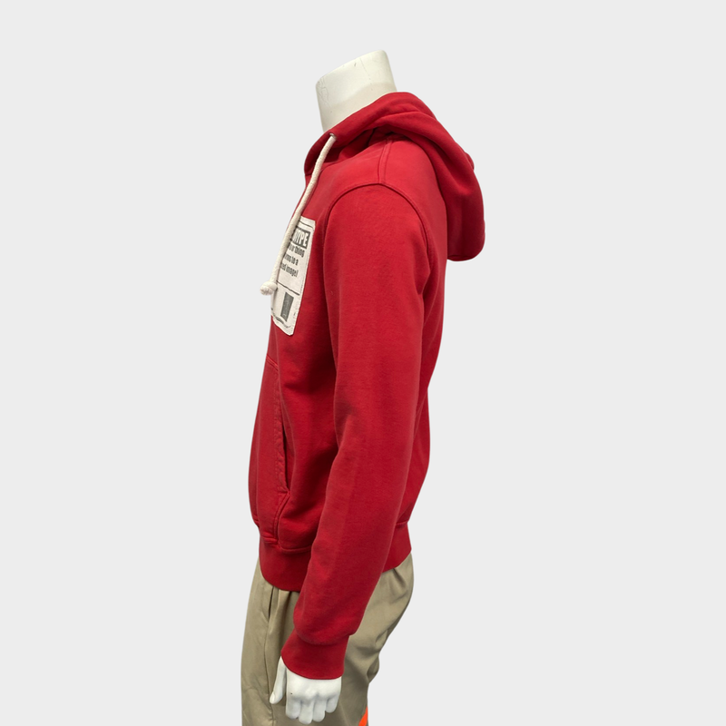 Martin Margiela men's red stereotype hoodie