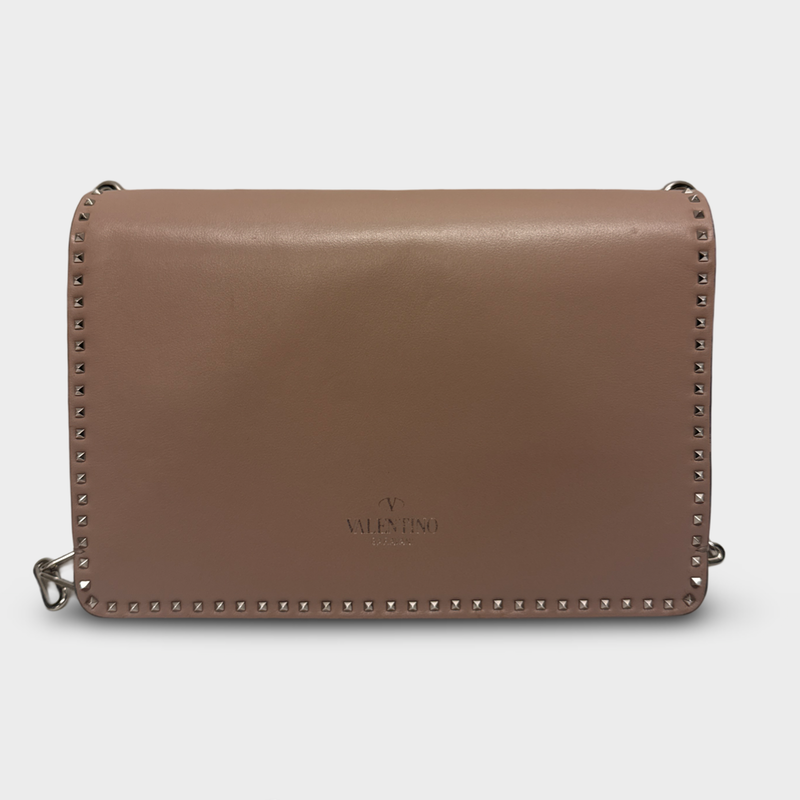 Valentino Women's Rockstud Blush Pink Crossbody on a chain Bag