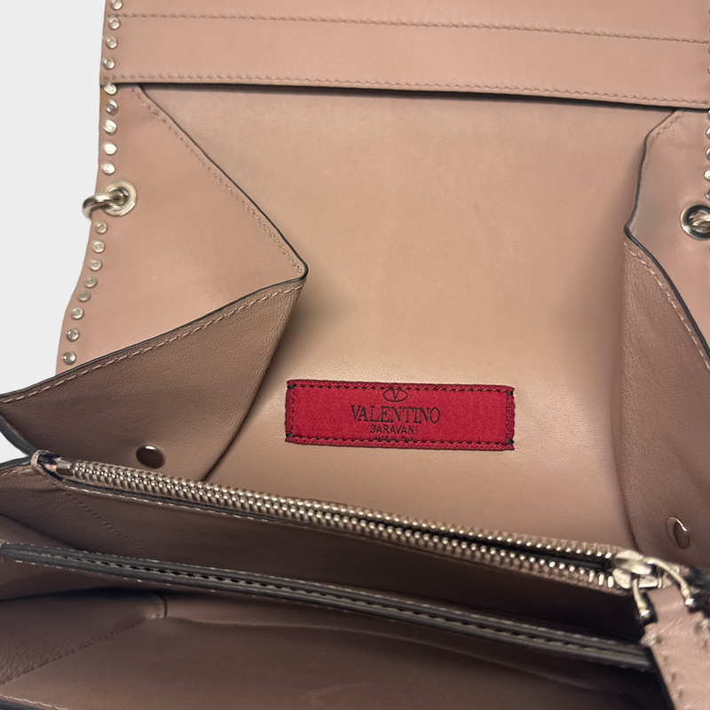 Valentino Women's Rockstud Blush Pink Crossbody on a chain Bag