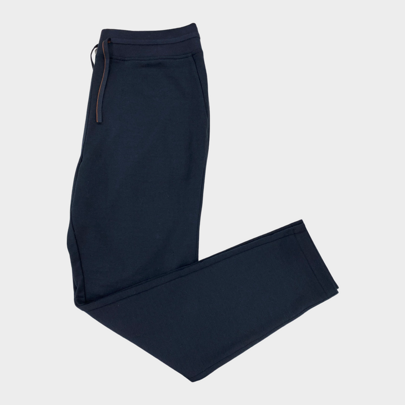Loro Piana men's navy cotton joggers