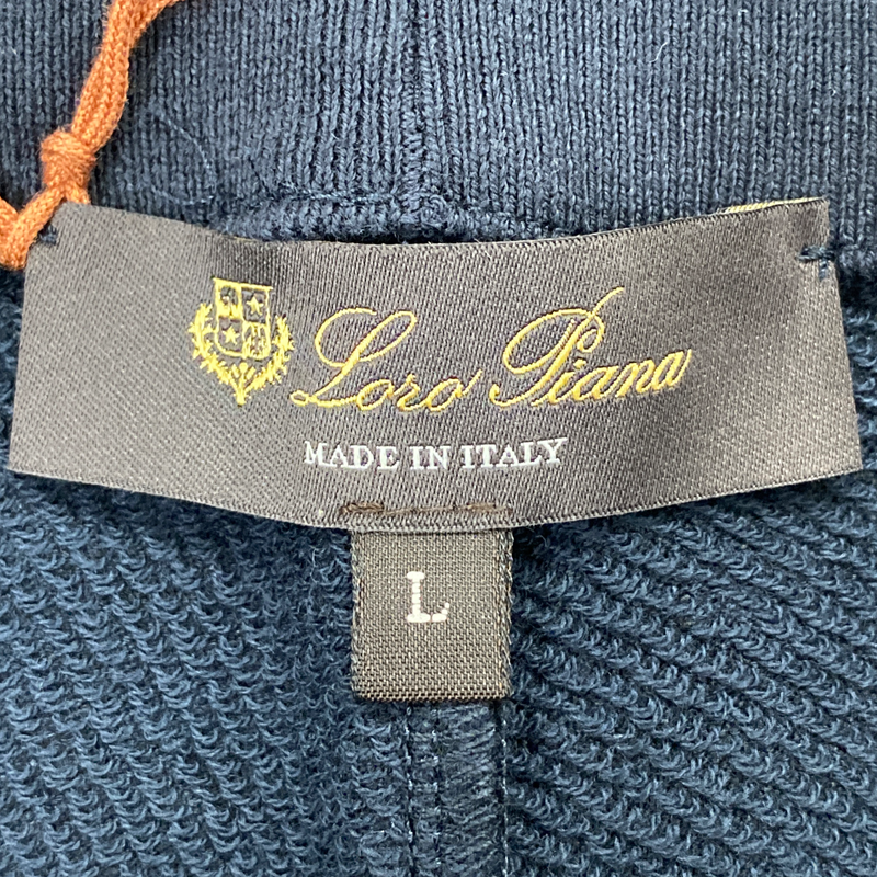 Loro Piana men's navy cotton joggers