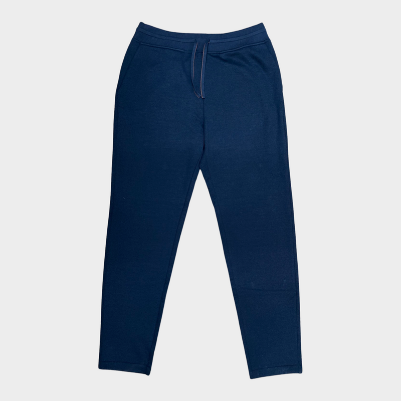 Loro Piana men's navy cotton joggers
