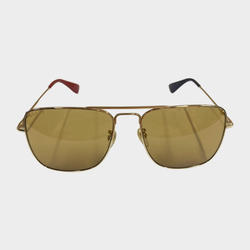 Gucci men's brown and gold sunglasses