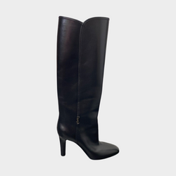 Saint Laurent women's black leather Jane boots