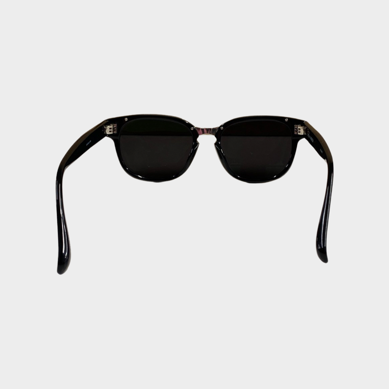 Linda Farrow black rectangular dual sunglasses