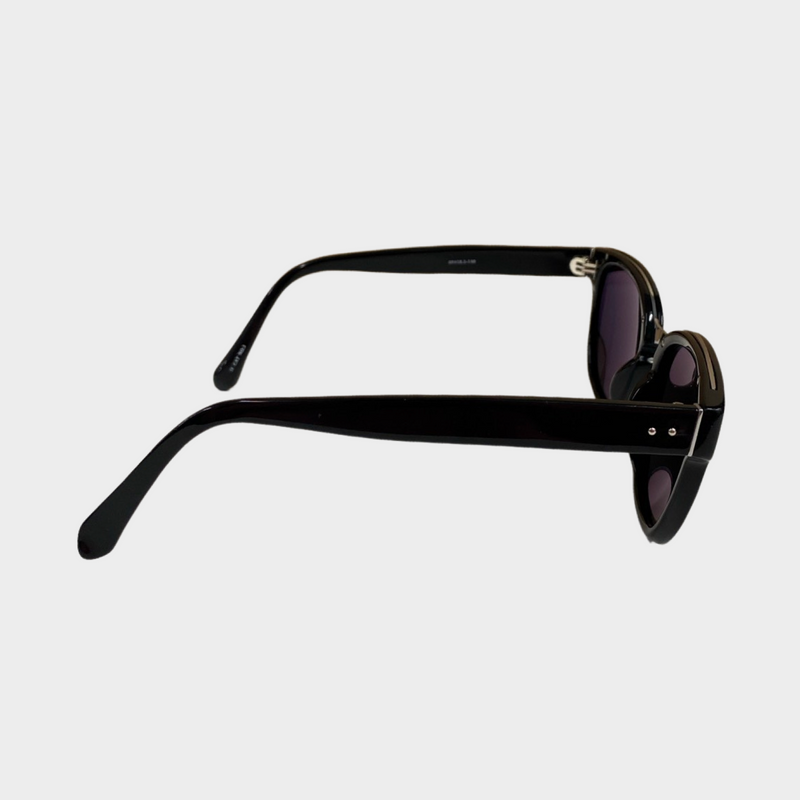 Linda Farrow black rectangular dual sunglasses