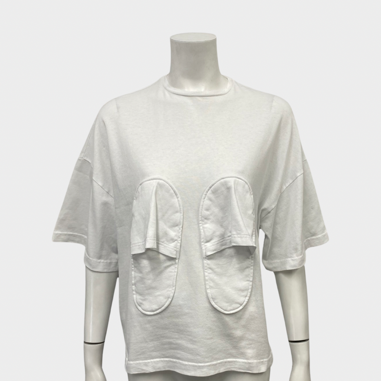 a.w.a.k.e. mode トップス Awake mode women's white cotton top with slipper – Loop