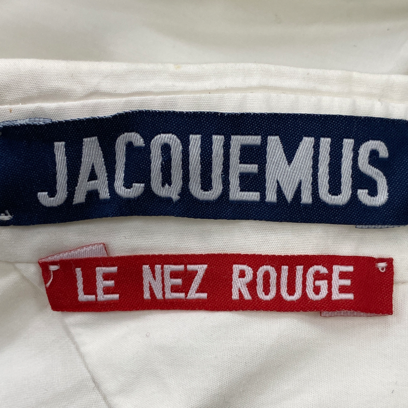 Jacquemus Le Nez Rouge women's white asymmetrical shirt