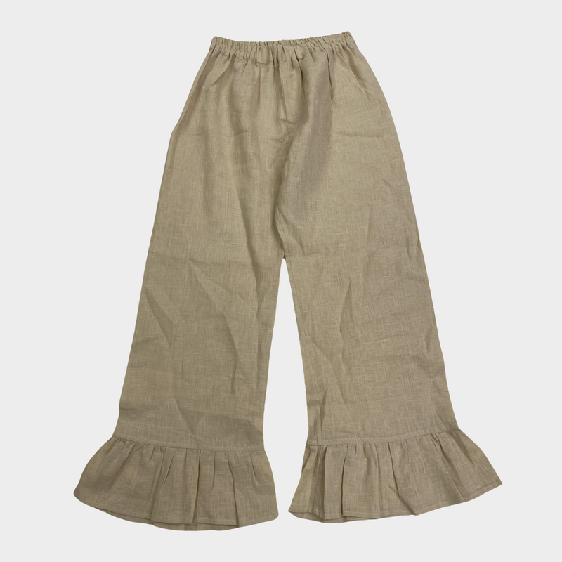 Sleeper 'Rumba' women's cream linen two-piece lounge set