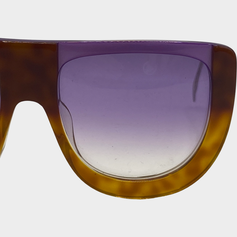 Fendi women's two-toned tortoise shell and purple sunglasses