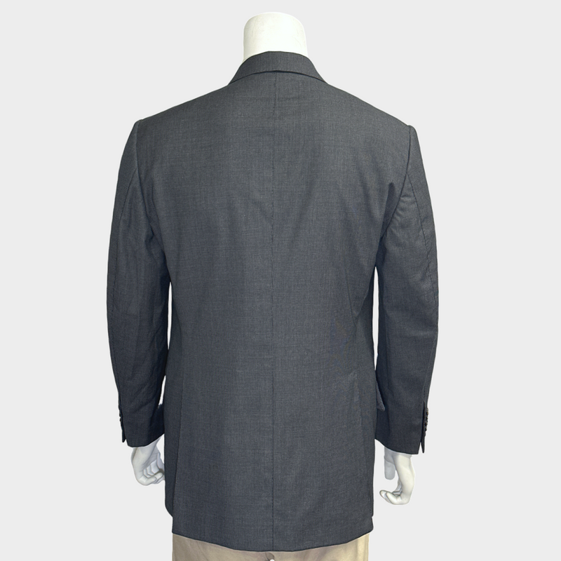 TOM FORD grey checkered woolen suit set of blazer and trousers