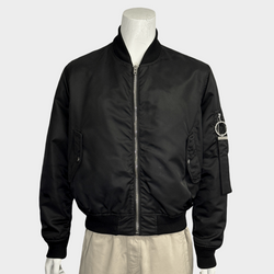 Givenchy men's black nylon bomber jacket