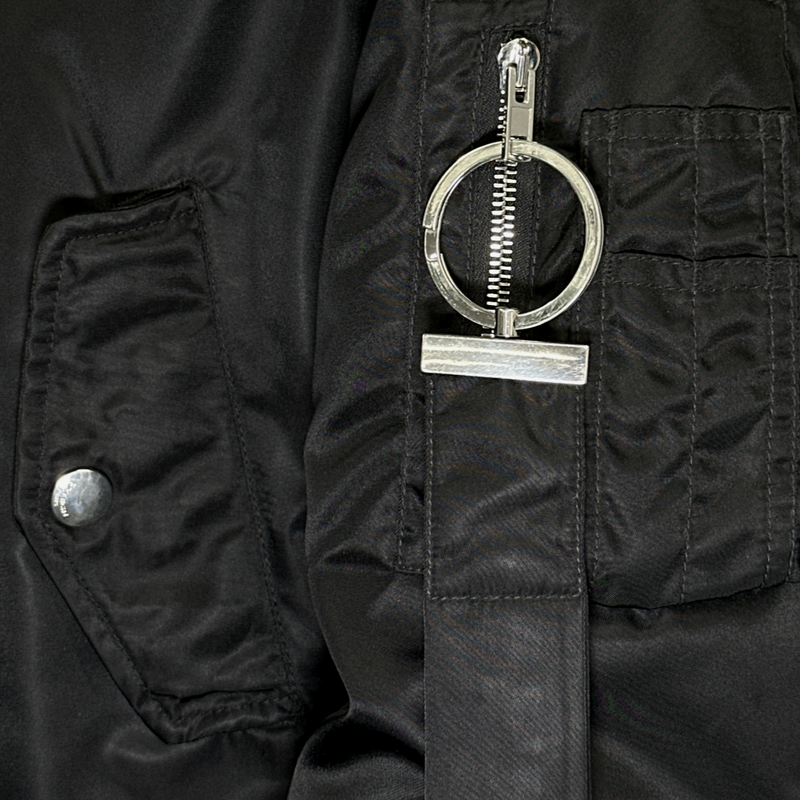 Givenchy men's black nylon bomber jacket