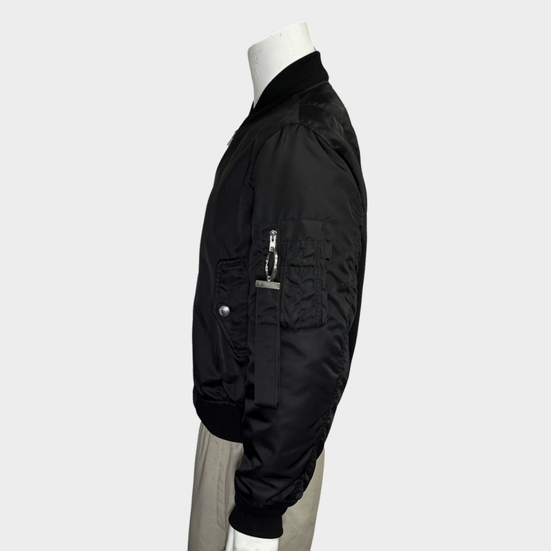 Givenchy men's black nylon bomber jacket