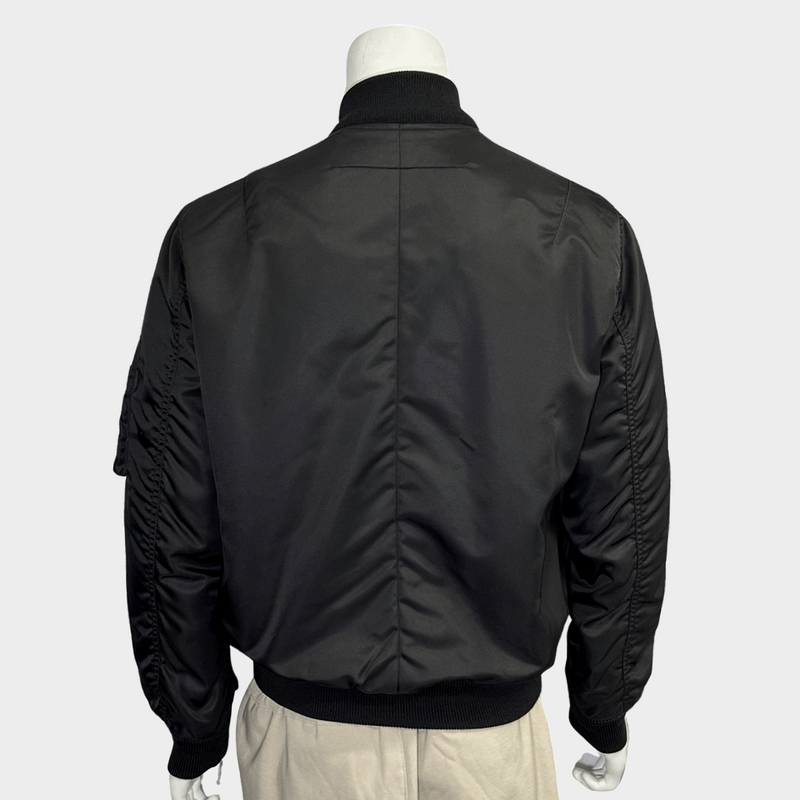 Givenchy men's black nylon bomber jacket