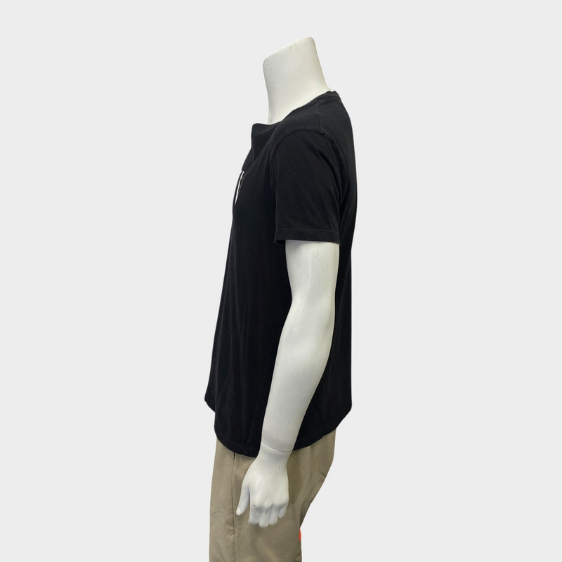 Valentino men's black logo print cotton T-shirt