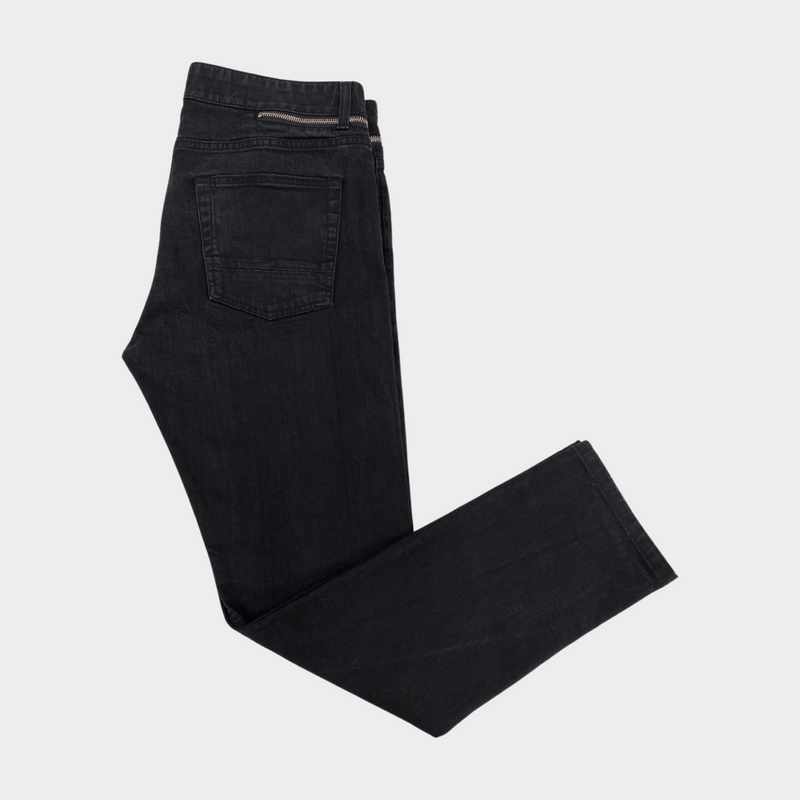 Alexander McQueen men's black jeans with zips