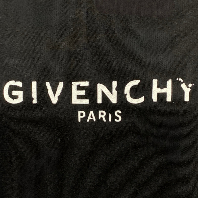 Givenchy men's black logo print cotton sweatshirt