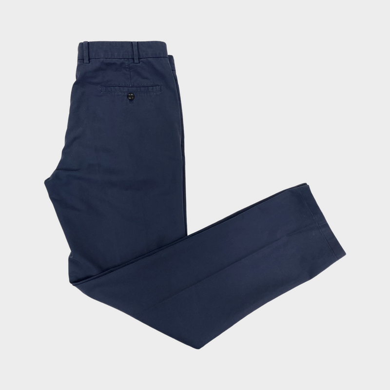 Loro Piana men's navy cotton trousers