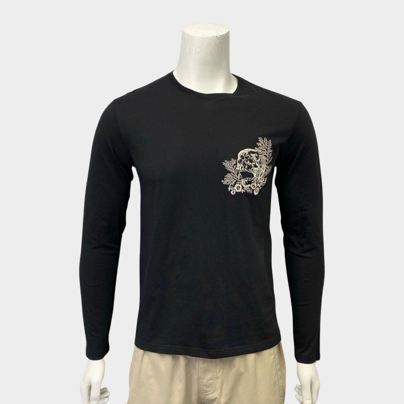Slim fit t-shirt in cotton with 4G embroidery in - black