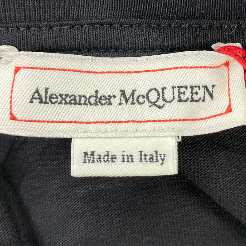 Alexander McQueen men's black skull embroidery long sleeve top
