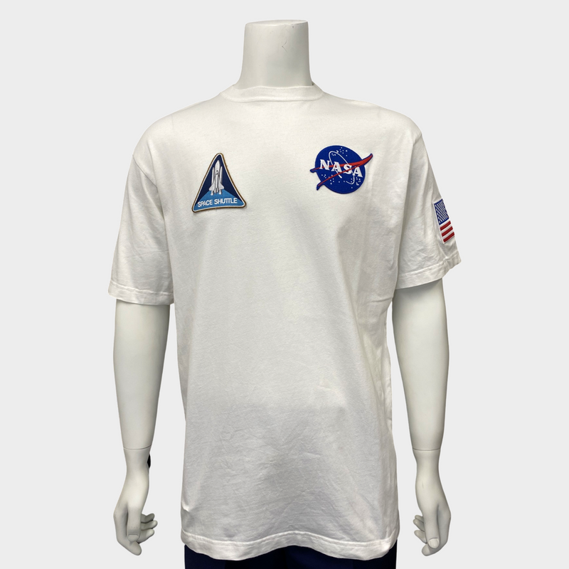 Balenciaga men's 'NASA' white cotton T-shirt
