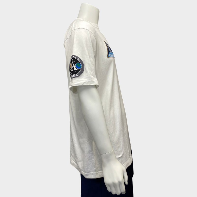Balenciaga men's 'NASA' white cotton T-shirt