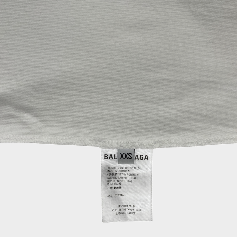 Balenciaga men's 'NASA' white cotton T-shirt