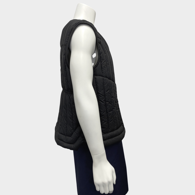Rick Owens Men's black puffer vest jacket