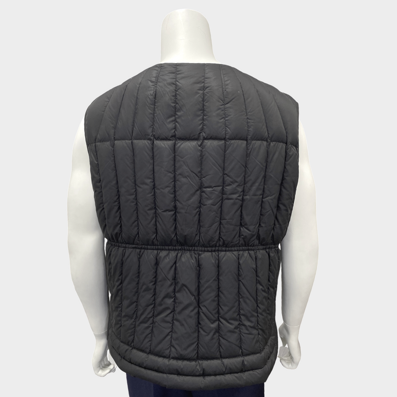 Rick Owens Men's black puffer vest jacket