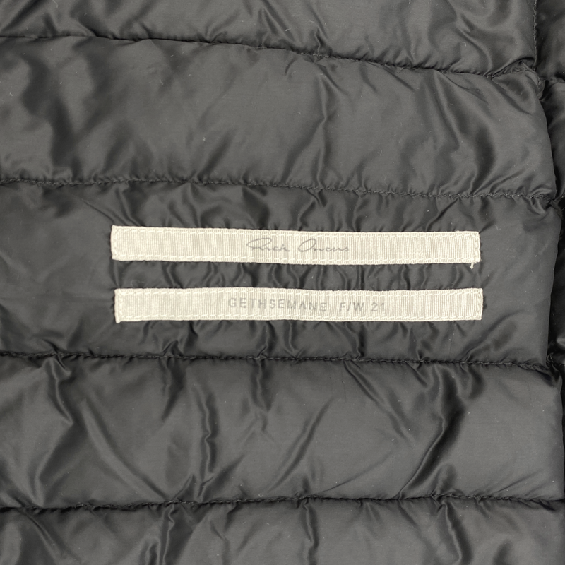 Rick Owens Men's black puffer vest jacket