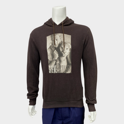 DOLCE&GABBANA men's 'Steve McQueen' brown cotton hoodie
