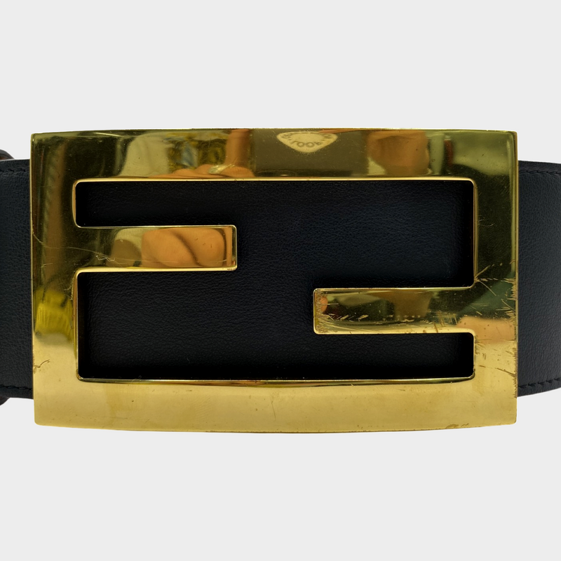 FENDI women's black leather corset belt