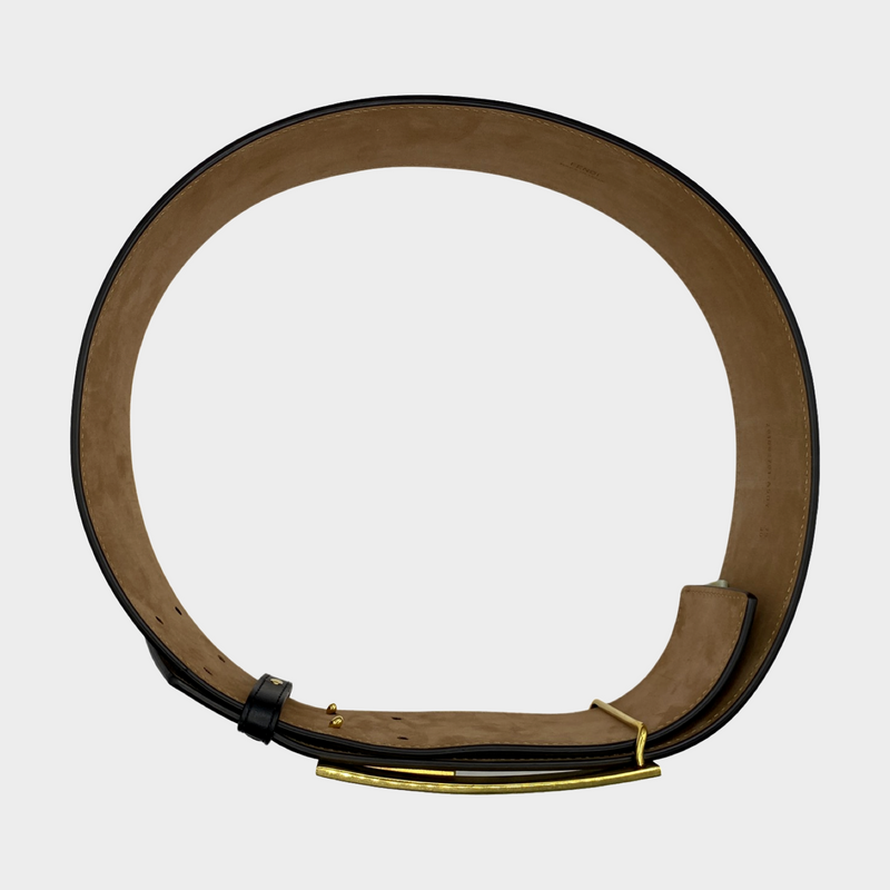 FENDI women's black leather corset belt