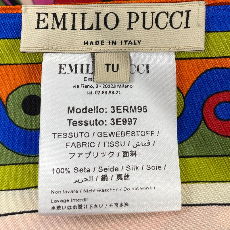 Emilio Pucci women's multicolour silk one shoulder top