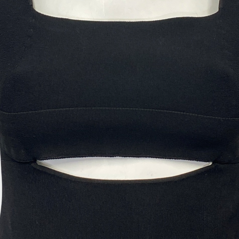 VB Body Victoria Beckham black midi cut-out dress