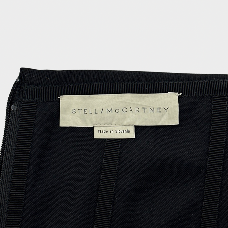 Stella McCartney black wool bustier dress with metal ring detailing