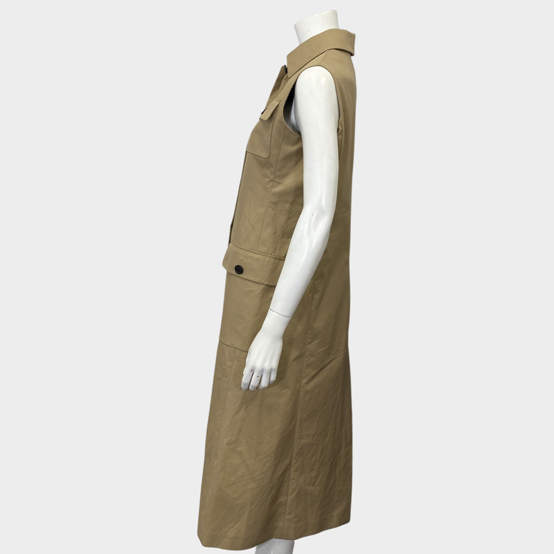 Christian Dior women's nude sleeveless trench coat