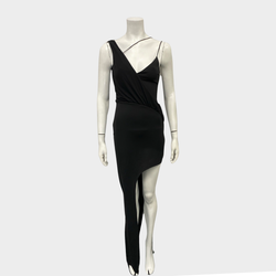 Versace versus black asymmetrical dress